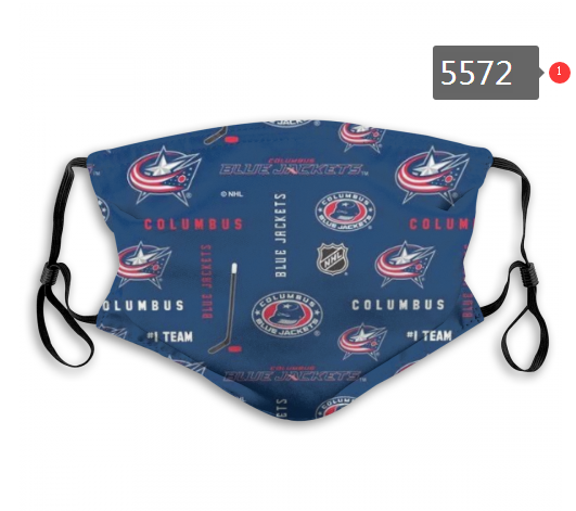 2020 NHL Columbus Blue Jackets #1 Dust mask with filter->nhl dust mask->Sports Accessory